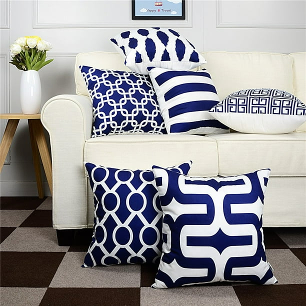 Top Finel Decorative Throw Pillow Cases-Soft Microfiber Outdoor Cushion Covers 18 X 18 for Sofa Bedroom Car Pack of 2 Top Finel Decorative Throw Pillow Cases-Soft Microfiber Outdoor Cushion Covers 18 X 18 for Sofa Bedroom Car Pack of 2